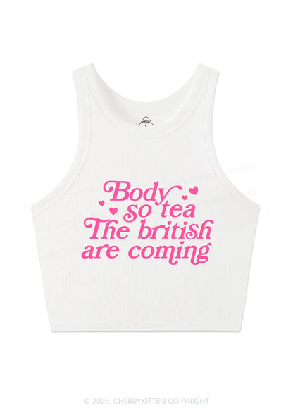The British Are Coming Y2K Crop Tank Top Cherrykitten