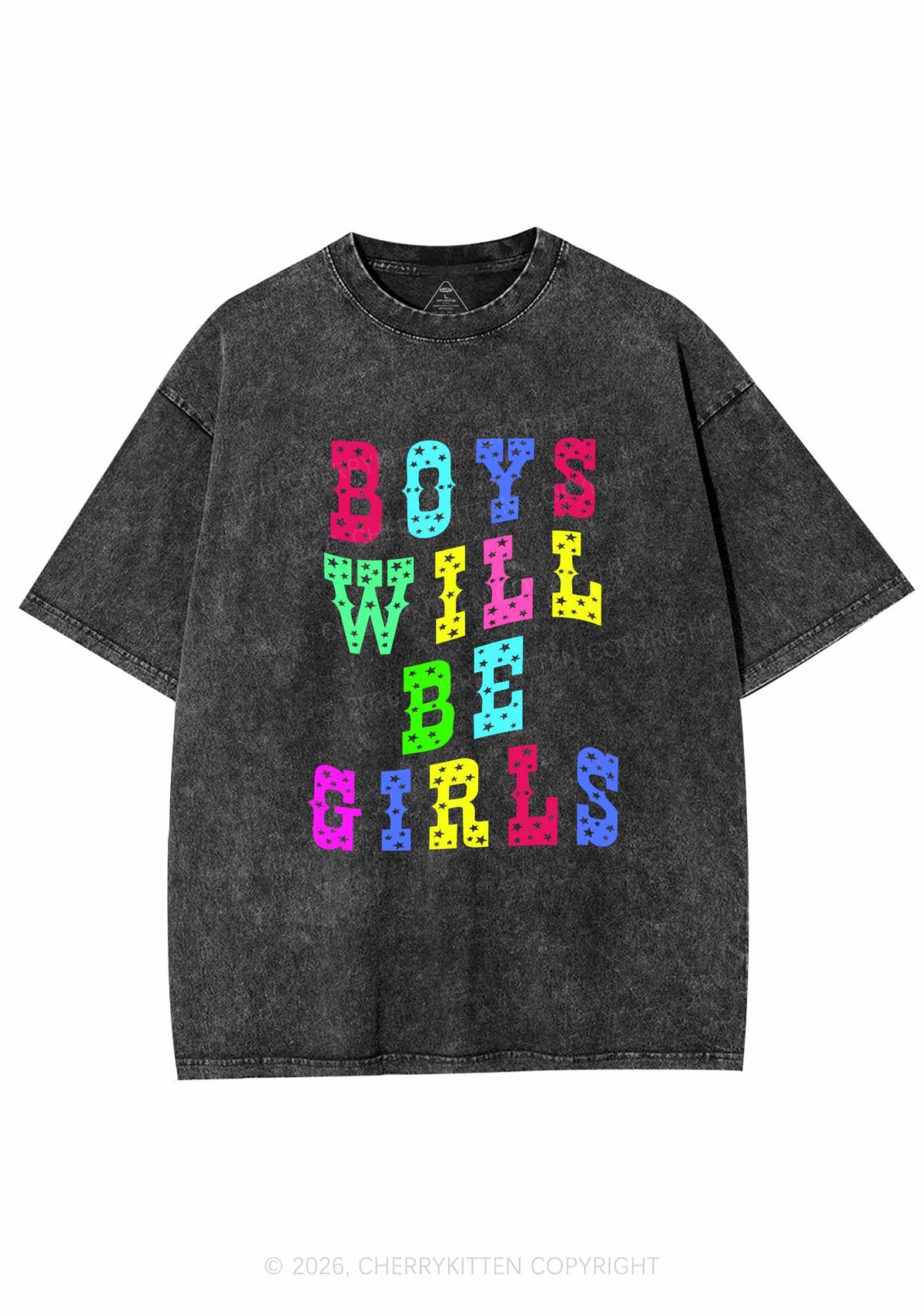 Boys Will Be Girls Pride Y2K Shirts Washed Tee Cherrykitten