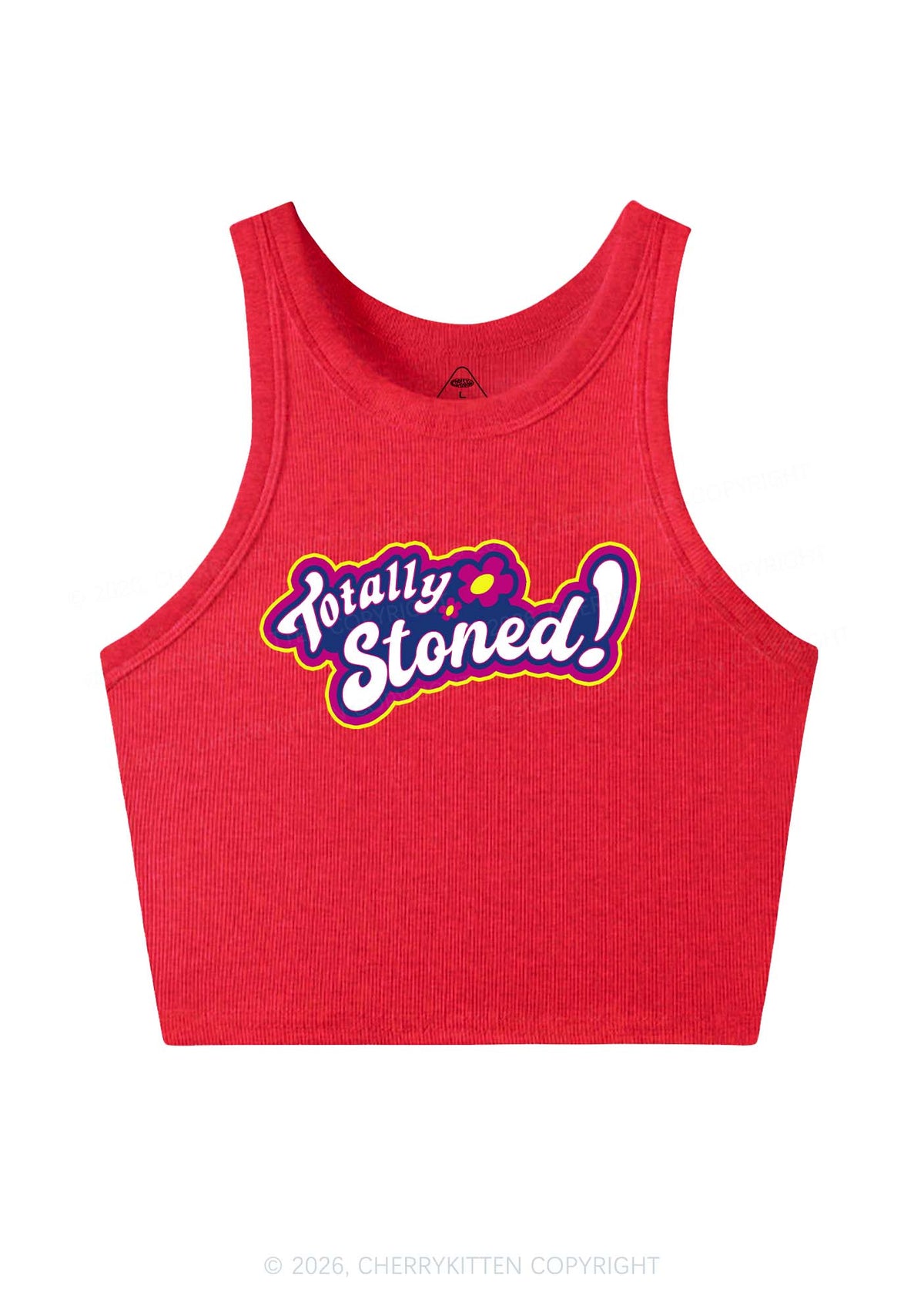Totally Stoned Y2K Crop Tank Top Cherrykitten