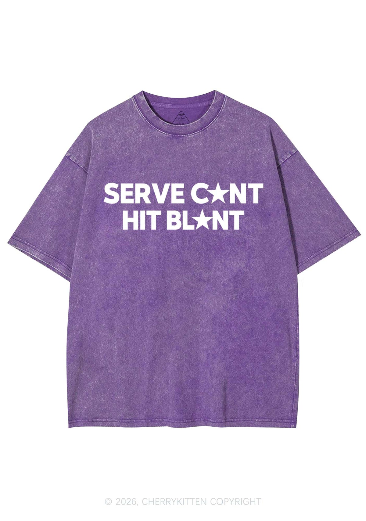 Serve Cxxt Hit Blunt Y2K Shirts Washed Tee Cherrykitten