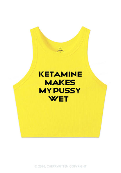 K Makes My Puxxy Wet Y2K Crop Tank Top Cherrykitten