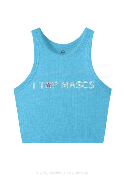 Rhinestone I Top Mascs Pride Y2K Crop Tank Top Cherrykitten