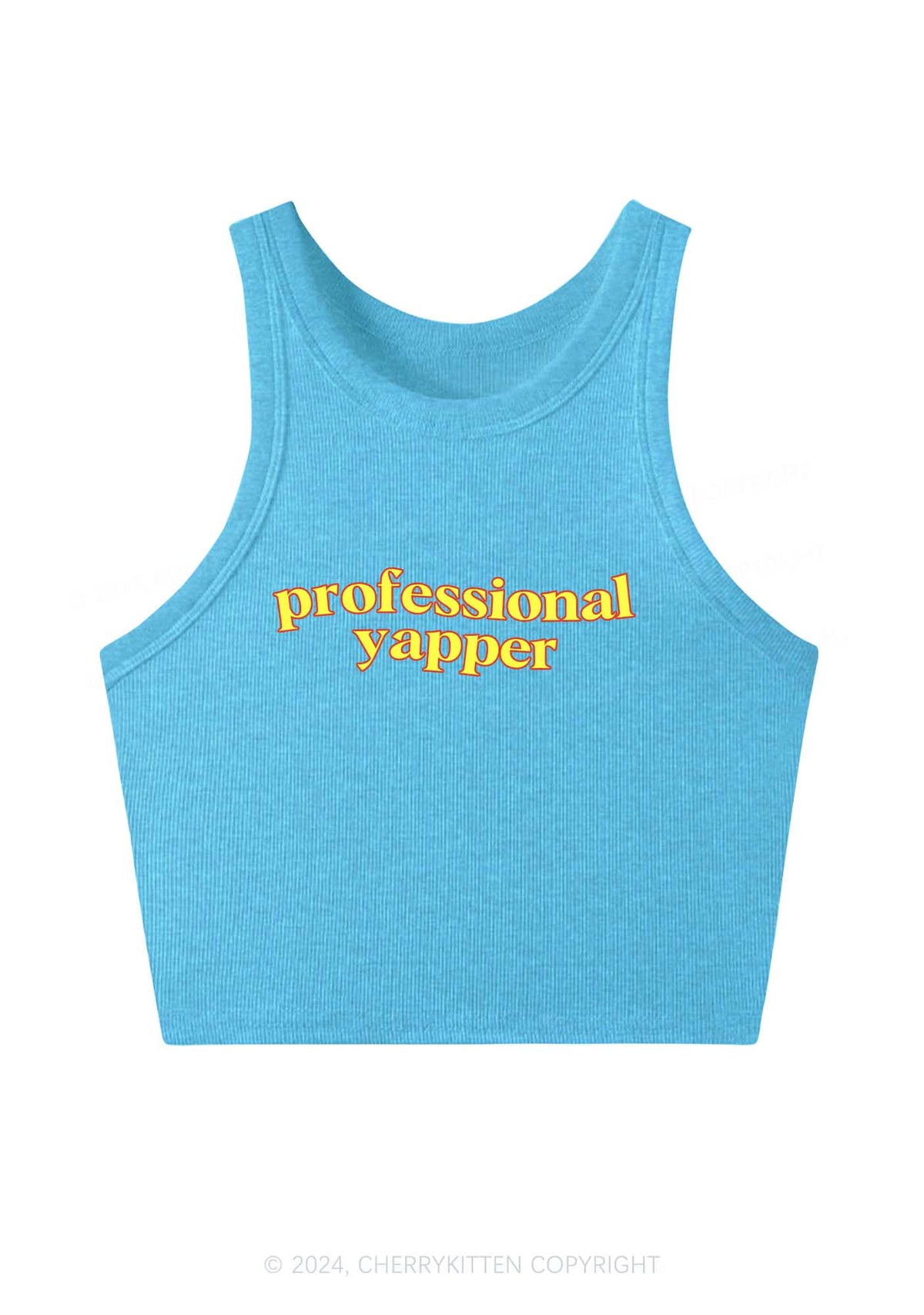 Professional Yapper Y2K Crop Tank Top Cherrykitten