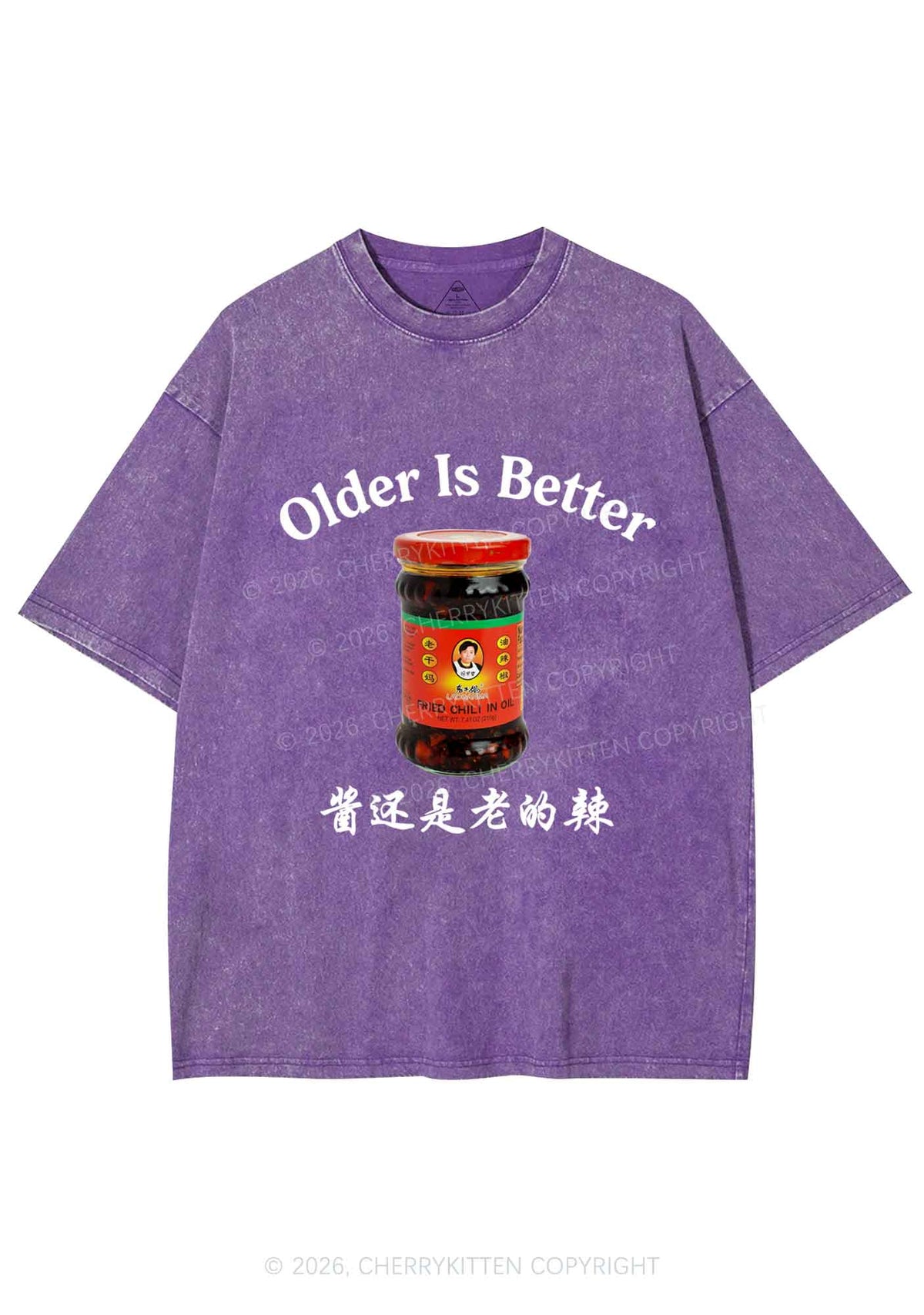 Older Is Better Y2K Shirts Washed Tee Cherrykitten
