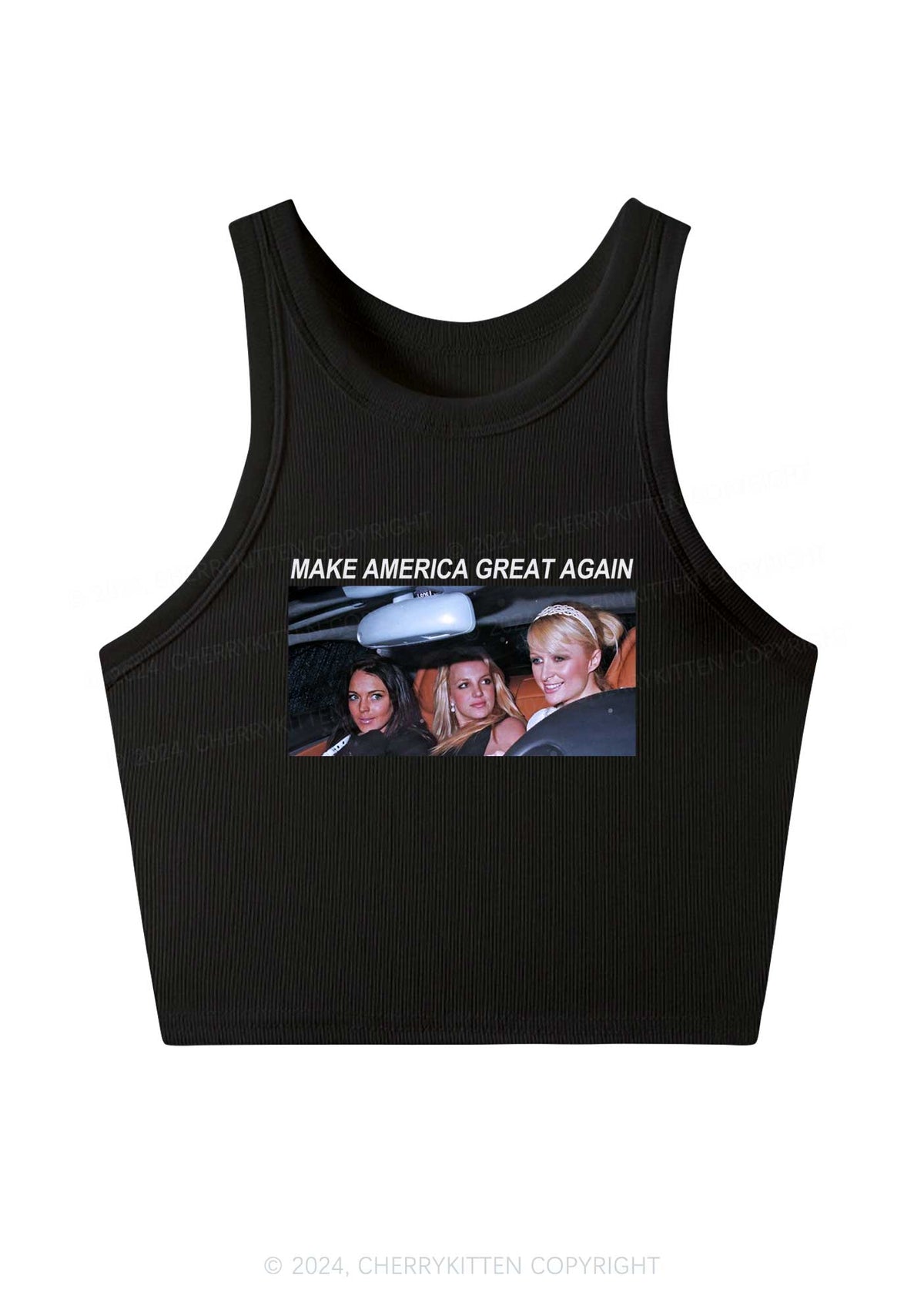 Make America Great Y2K Crop Tank Top Cherrykitten