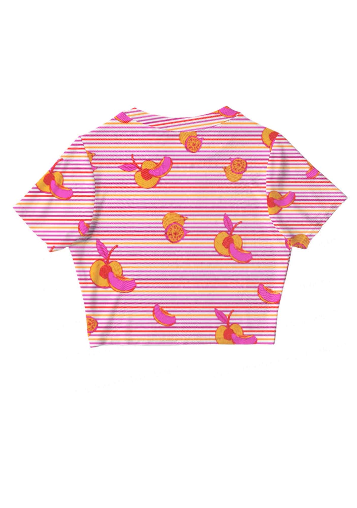 Peachy Lesbian Stripe Pride Y2K Mesh Crop Top Cherrykitten