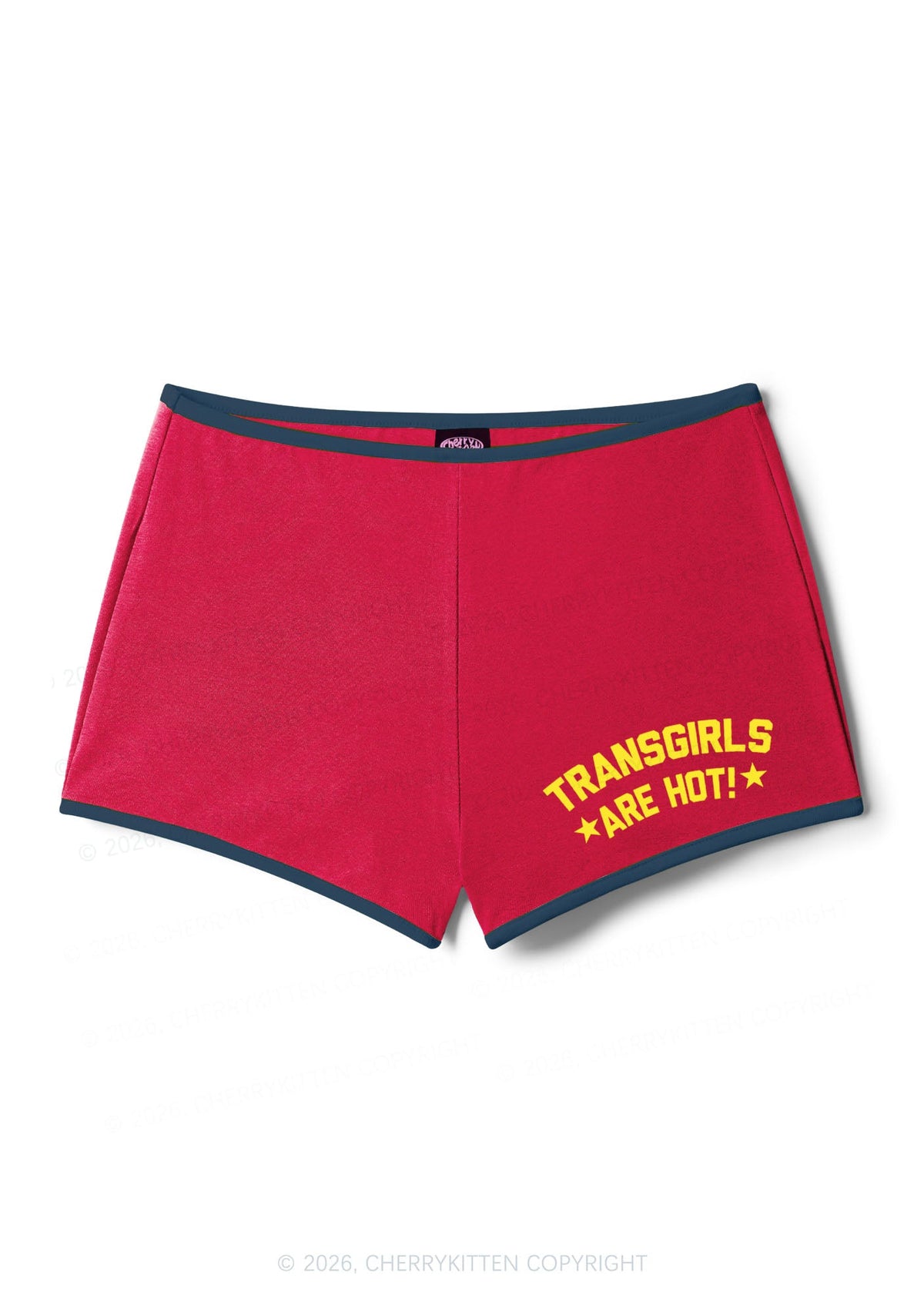 Transgirls Are Hot Pride Y2K Booty Shorts Cherrykitten