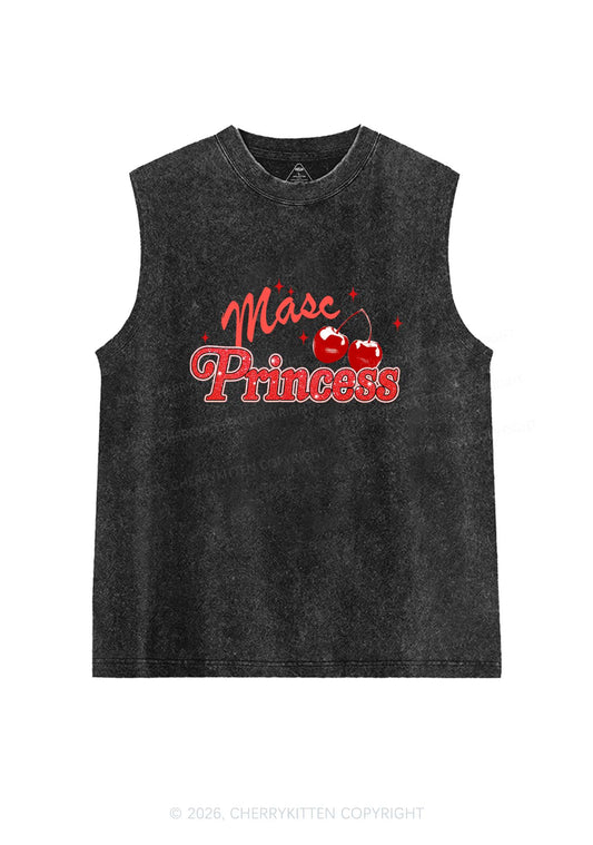 Masc Princess Cherry Pride Y2K Washed Muscle Tank Cherrykitten