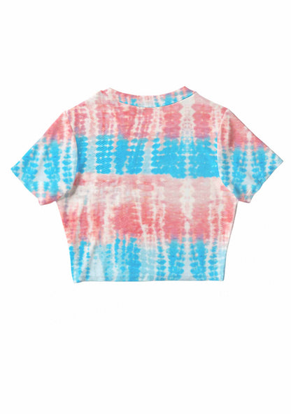 Tie Dye Trans Pride Y2K Mesh Crop Top Cherrykitten