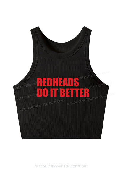 Redheads Do It Better Y2K Crop Tank Top Cherrykitten