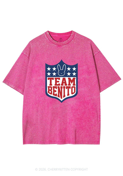 Team Bunny Y2K Shirts Washed Tee Cherrykitten