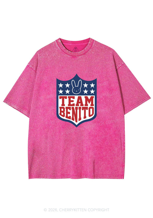 Team Bunny Y2K Shirts Washed Tee Cherrykitten