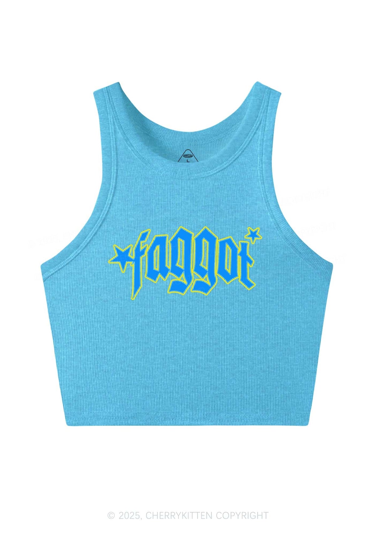 Faggot Stars Pride Y2K Crop Tank Top Cherrykitten