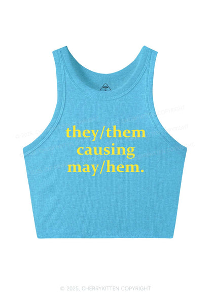 They Causing May Pride Y2K Crop Tank Top Cherrykitten