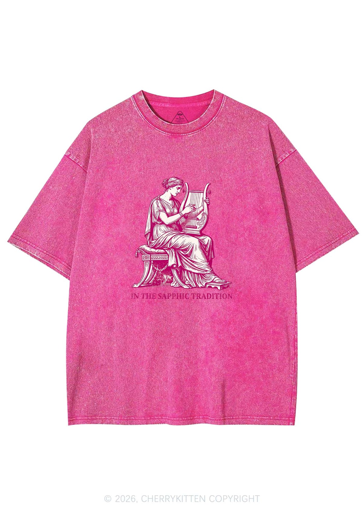 In The Sapphic Tradition Pride Y2K Shirts Washed Tee Cherrykitten