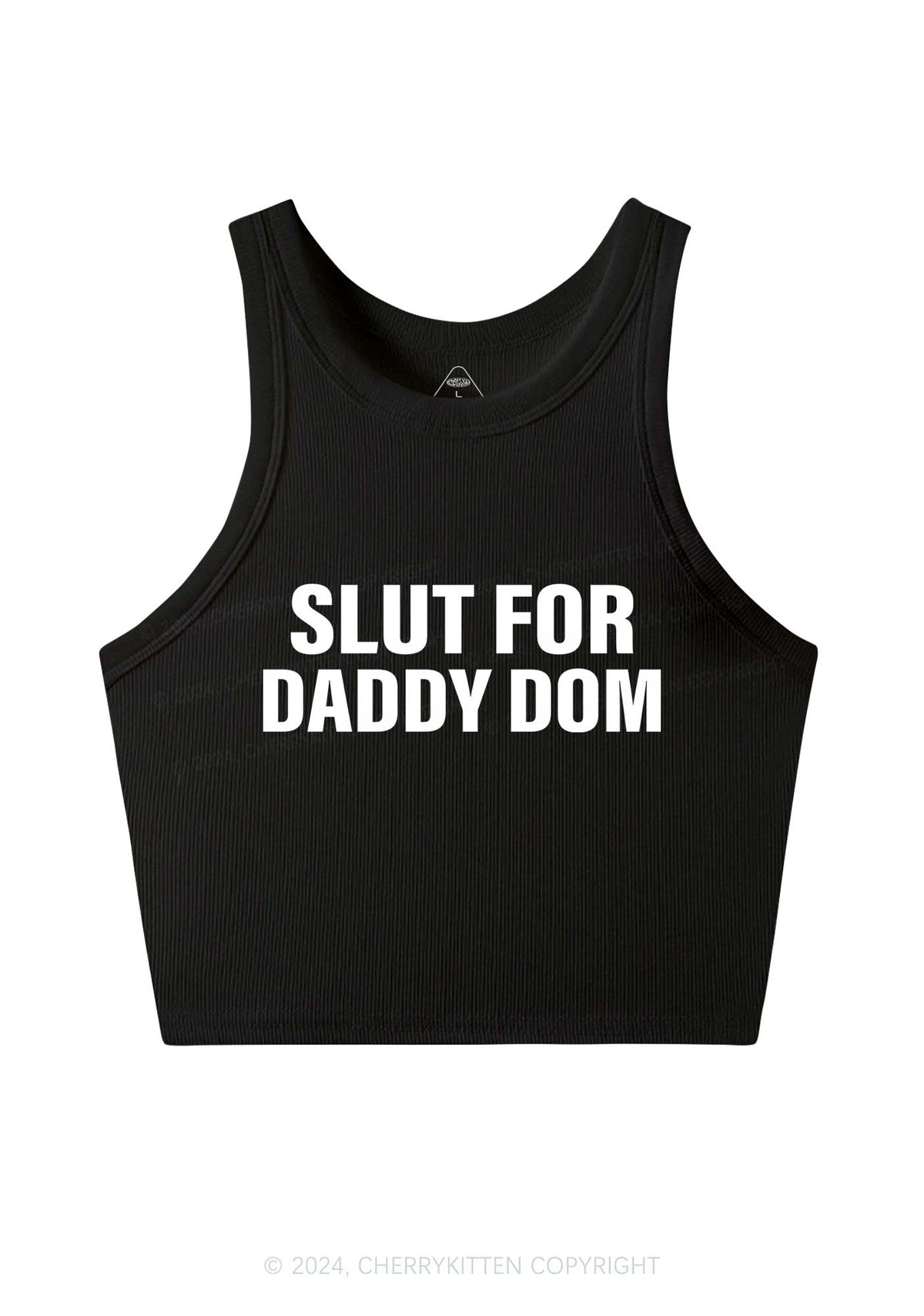 Slxt For Daddy Dom Y2K Crop Tank Top Cherrykitten