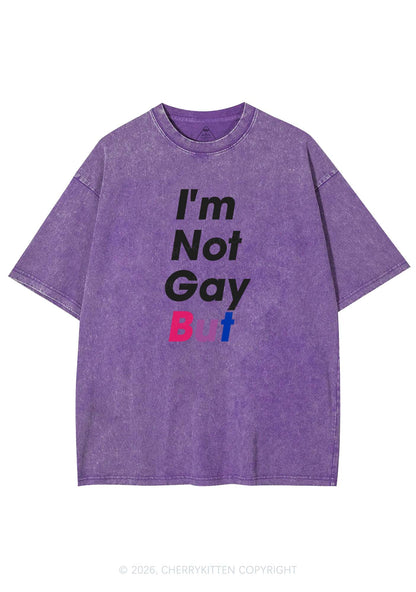 Im Not Gay But Pride Y2K Shirts Washed Tee Cherrykitten
