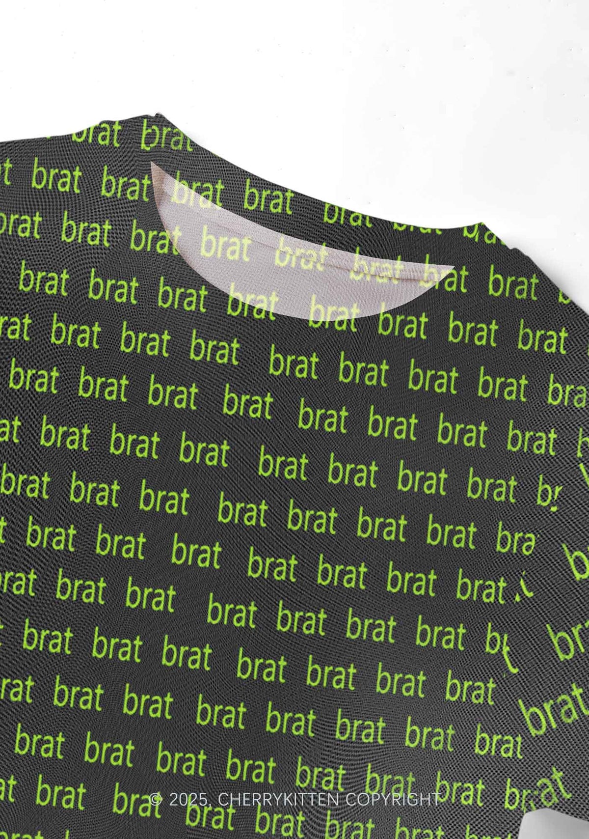 Green Brat Y2K Mesh Crop Top Cherrykitten