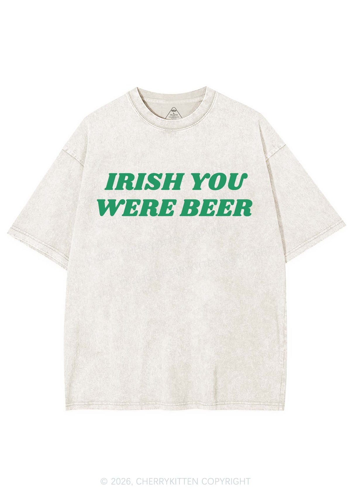 Irish You Were Beer St Patricks Y2K Shirts Washed Tee Cherrykitten
