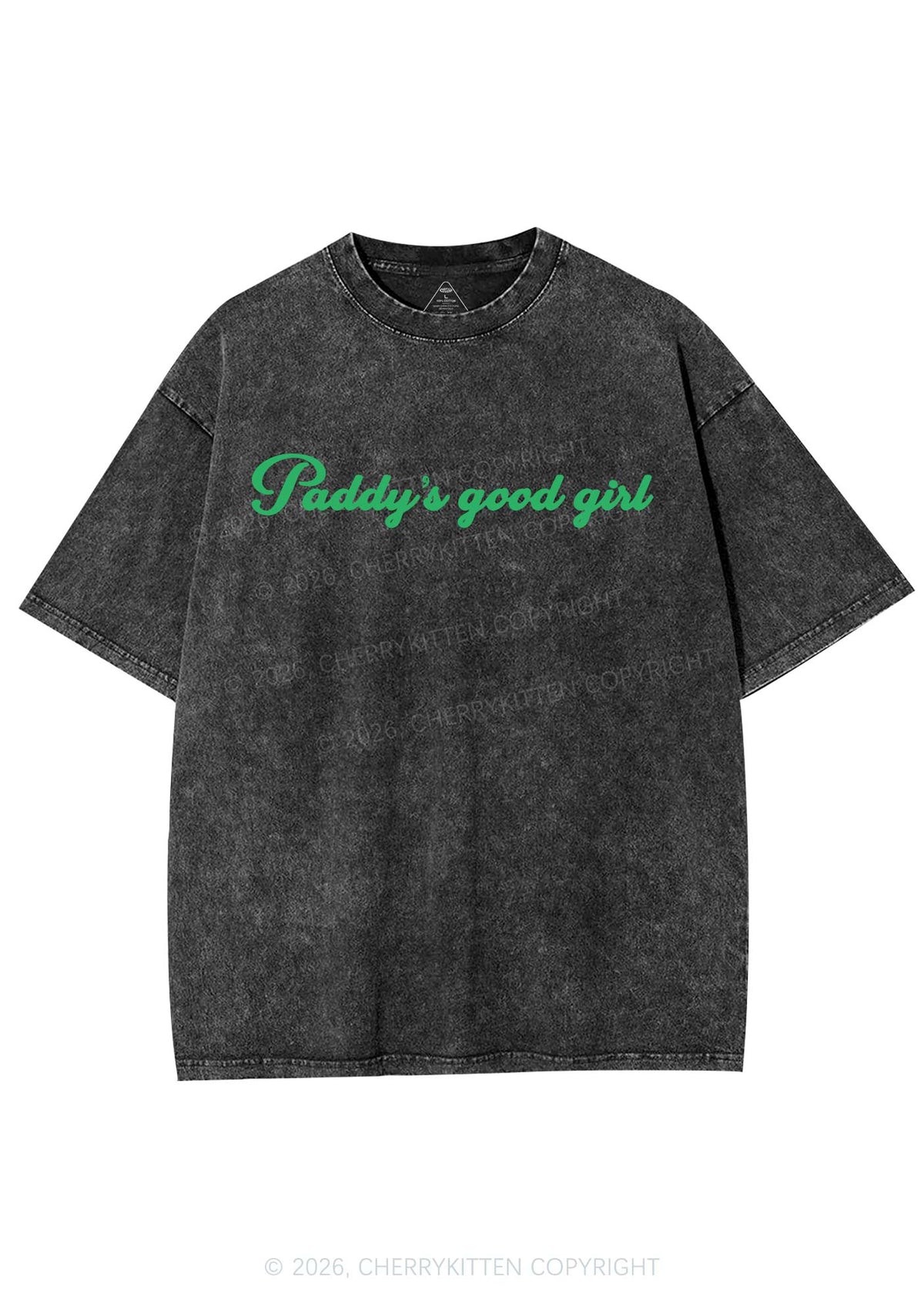 Paddys Good Girl St Patricks Y2K Shirts Washed Tee Cherrykitten