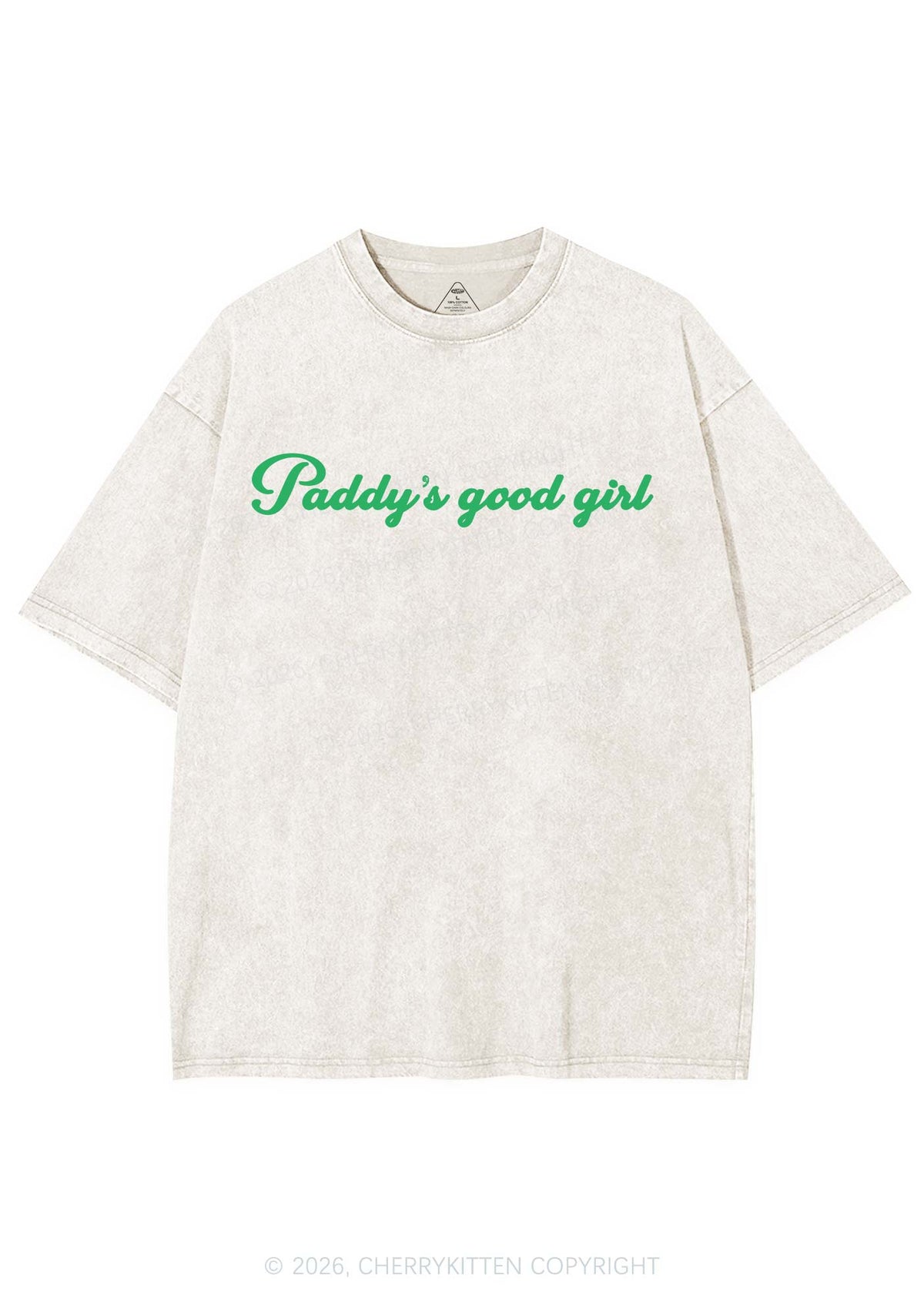 Paddys Good Girl St Patricks Y2K Shirts Washed Tee Cherrykitten
