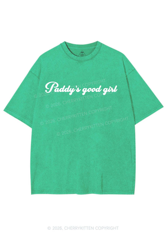 Paddys Good Girl St Patricks Y2K Shirts Washed Tee Cherrykitten