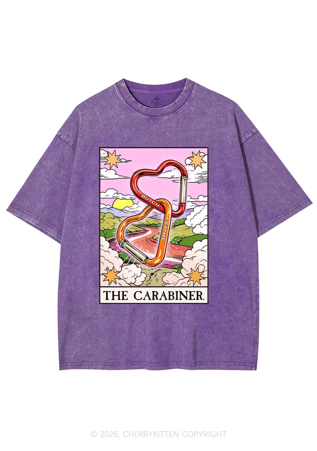The Carabiner Tarot Pride Y2K Shirts Washed Tee Cherrykitten