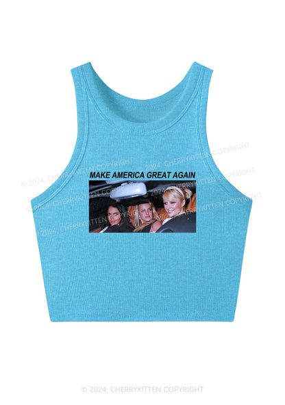 Make America Great Y2K Crop Tank Top Cherrykitten