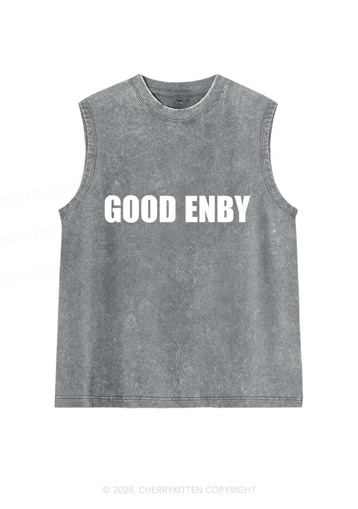 Good Enby Pride Y2K Washed Muscle Tank Cherrykitten