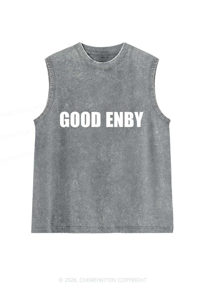 Good Enby Pride Y2K Washed Muscle Tank Cherrykitten