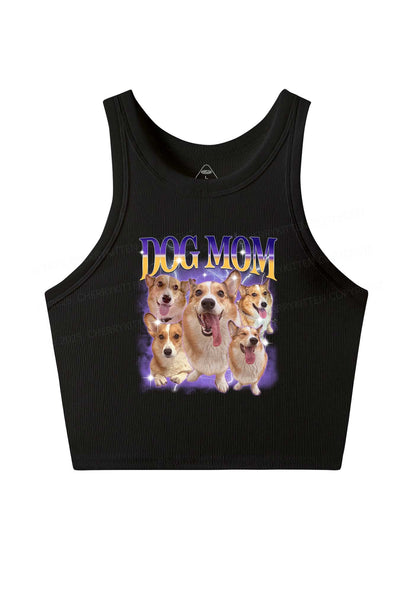 Custom Photo Dog Mom Y2K Crop Tank Top Cherrykitten
