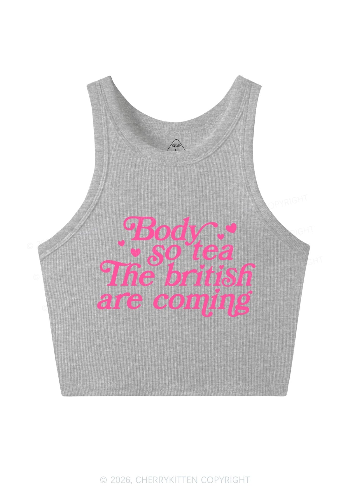 The British Are Coming Y2K Crop Tank Top Cherrykitten