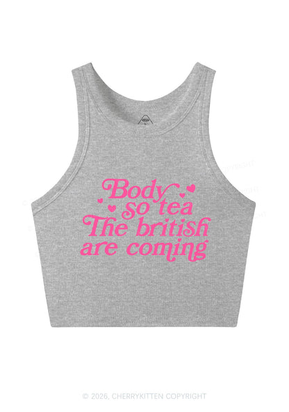 The British Are Coming Y2K Crop Tank Top Cherrykitten