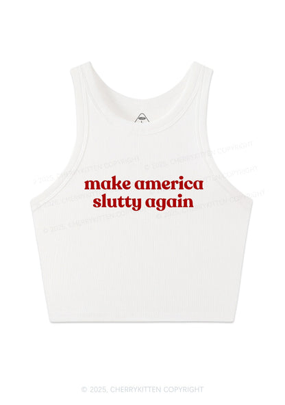 Make America Slxtty Again Y2K Crop Tank Top Cherrykitten