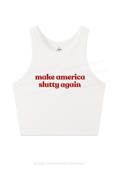 Make America Slxtty Again Y2K Crop Tank Top Cherrykitten