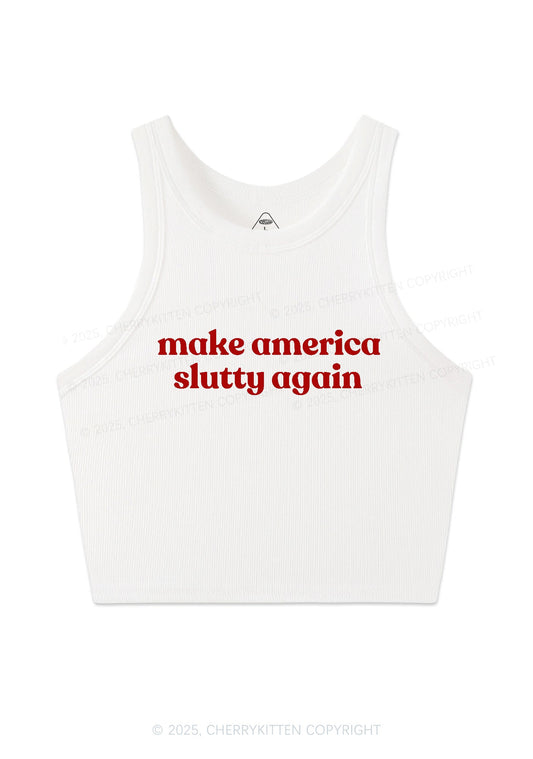 Make America Slxtty Again Y2K Crop Tank Top Cherrykitten