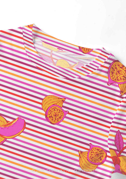 Peachy Lesbian Stripe Pride Y2K Mesh Crop Top Cherrykitten