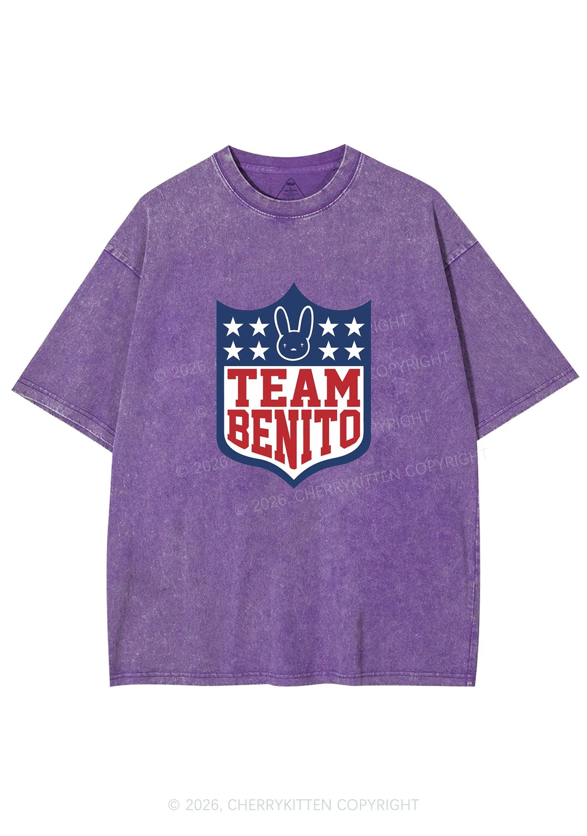Team Bunny Y2K Shirts Washed Tee Cherrykitten