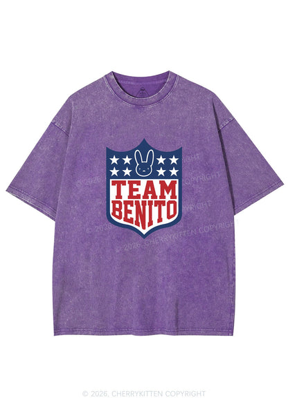 Team Bunny Y2K Shirts Washed Tee Cherrykitten