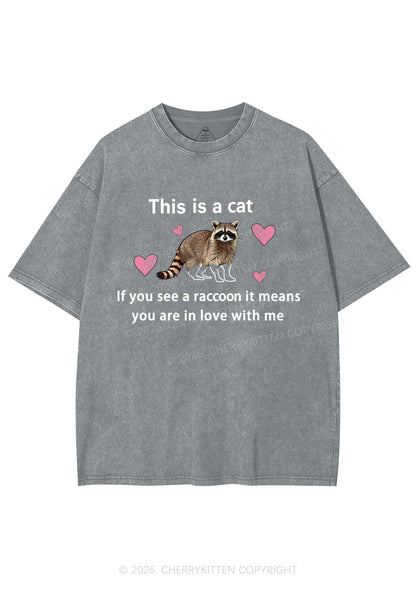If You See A Raccoon Y2K Shirts Washed Tee Cherrykitten