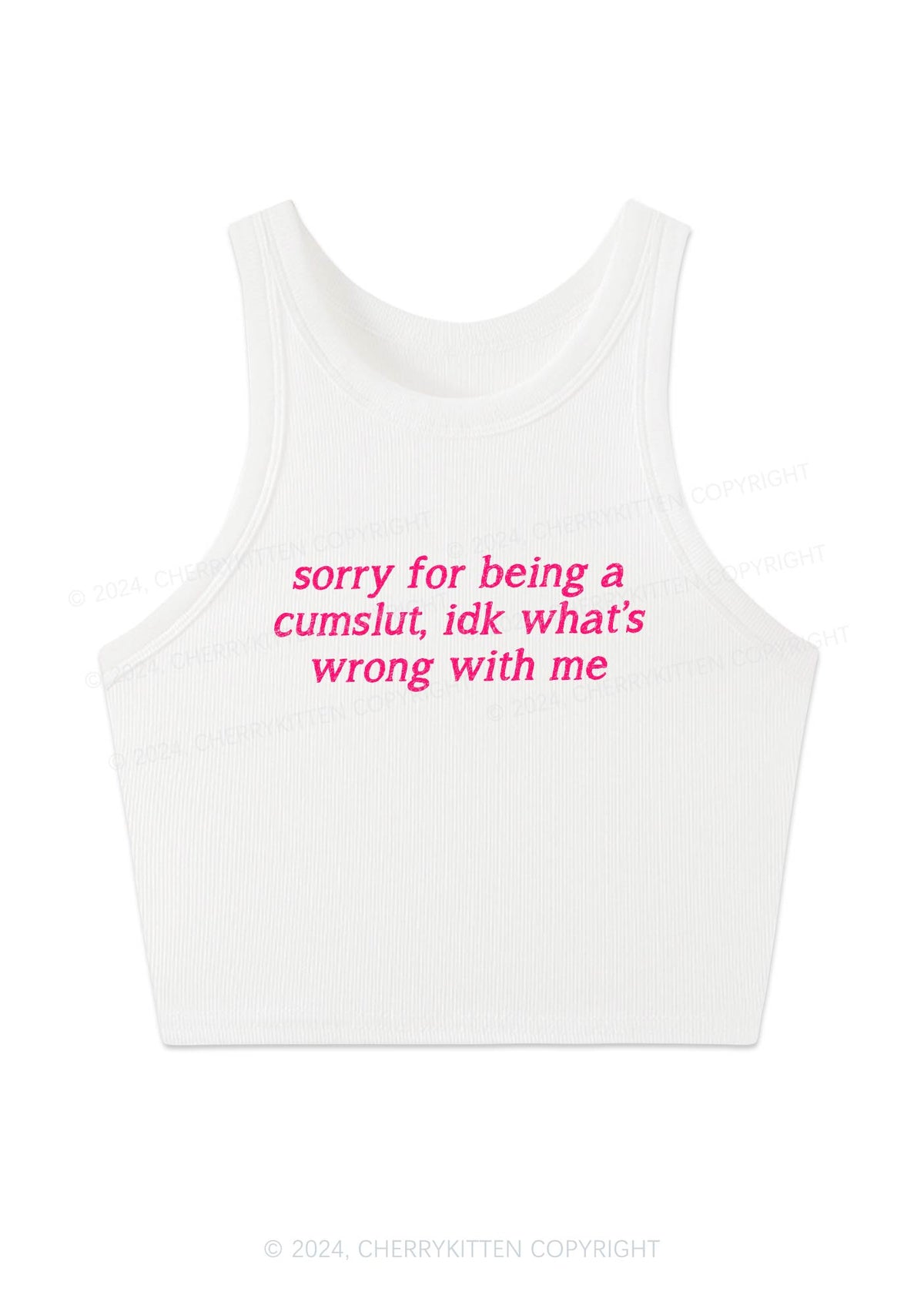 Sorry For Being Cxmslxt Y2K Crop Tank Top Cherrykitten