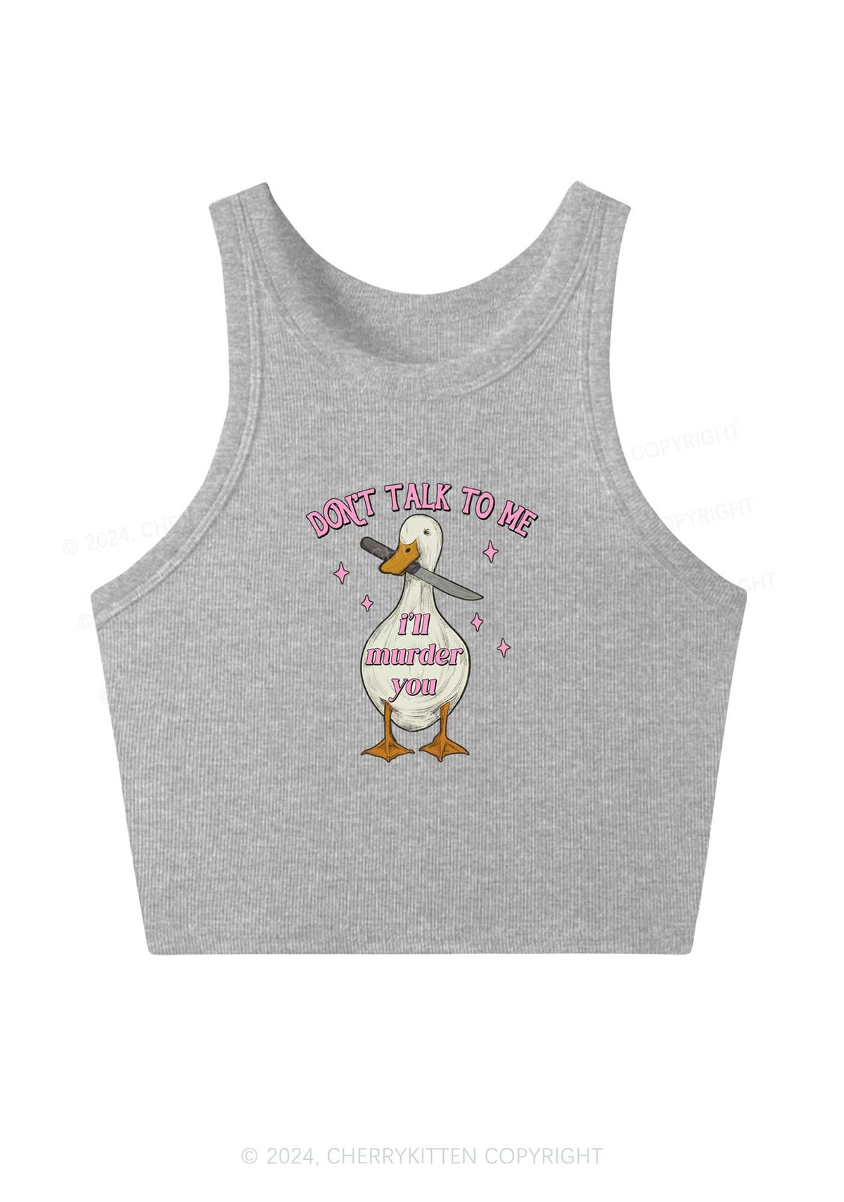 I'll Murder You Y2K Crop Tank Top Cherrykitten