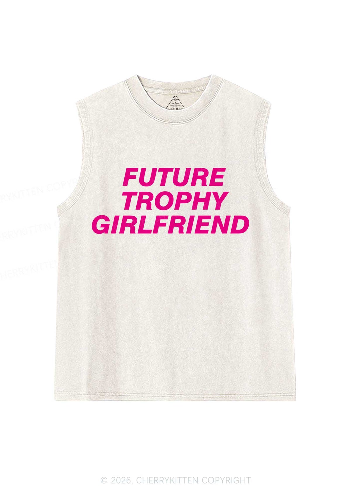 Future Trophy Girlfriend Y2K Washed Muscle Tank Cherrykitten