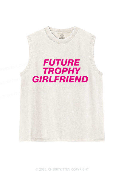 Future Trophy Girlfriend Y2K Washed Muscle Tank Cherrykitten