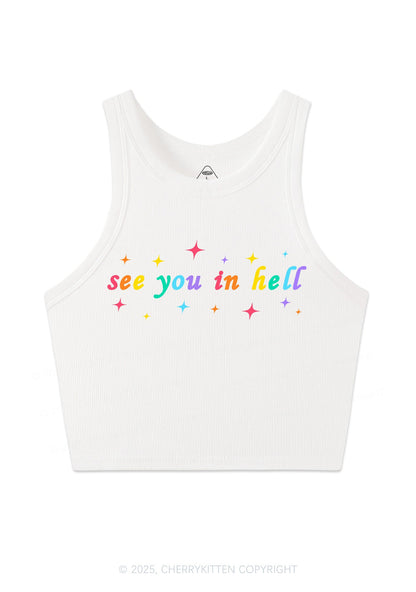 See You In Hell Pride Y2K Crop Tank Top Cherrykitten