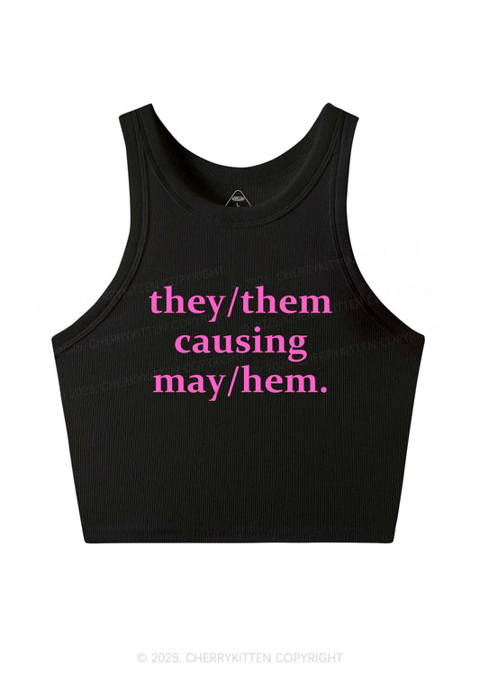 They Causing May Pride Y2K Crop Tank Top Cherrykitten