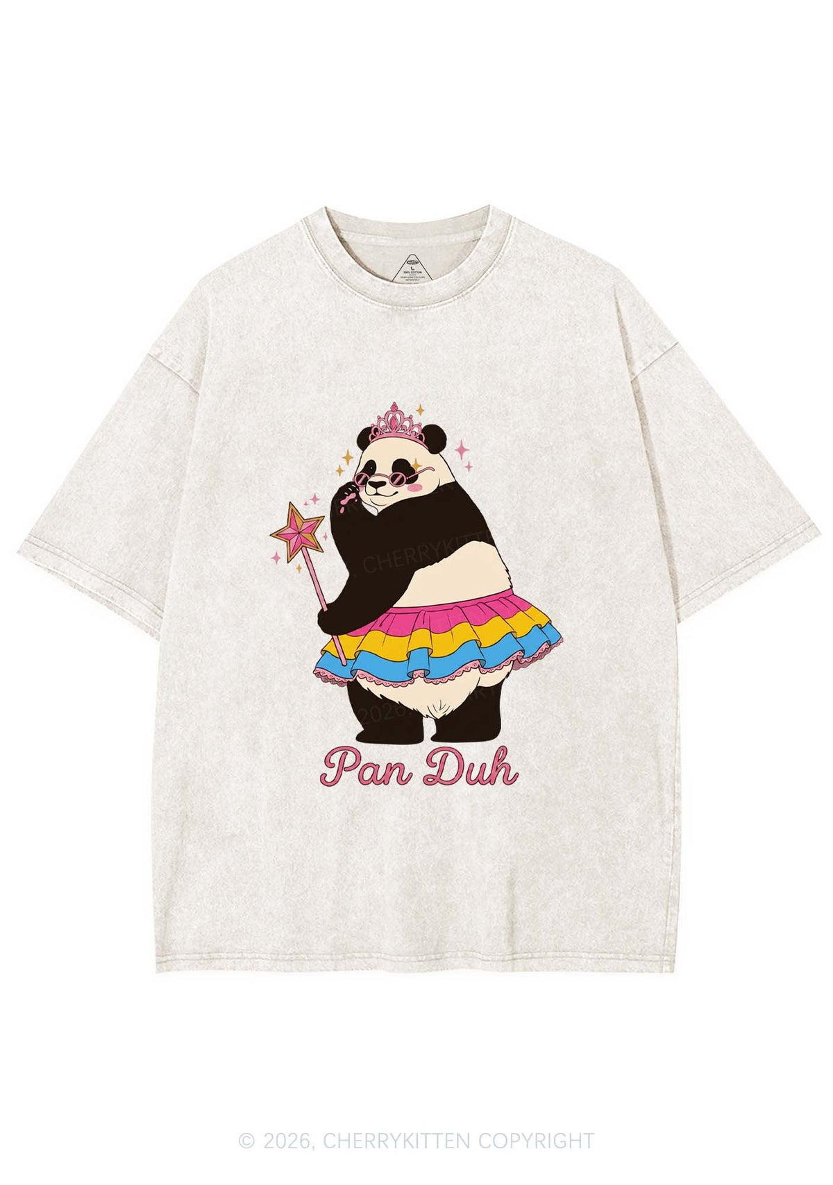 Pan Duh Pride Y2K Shirts Washed Tee Cherrykitten
