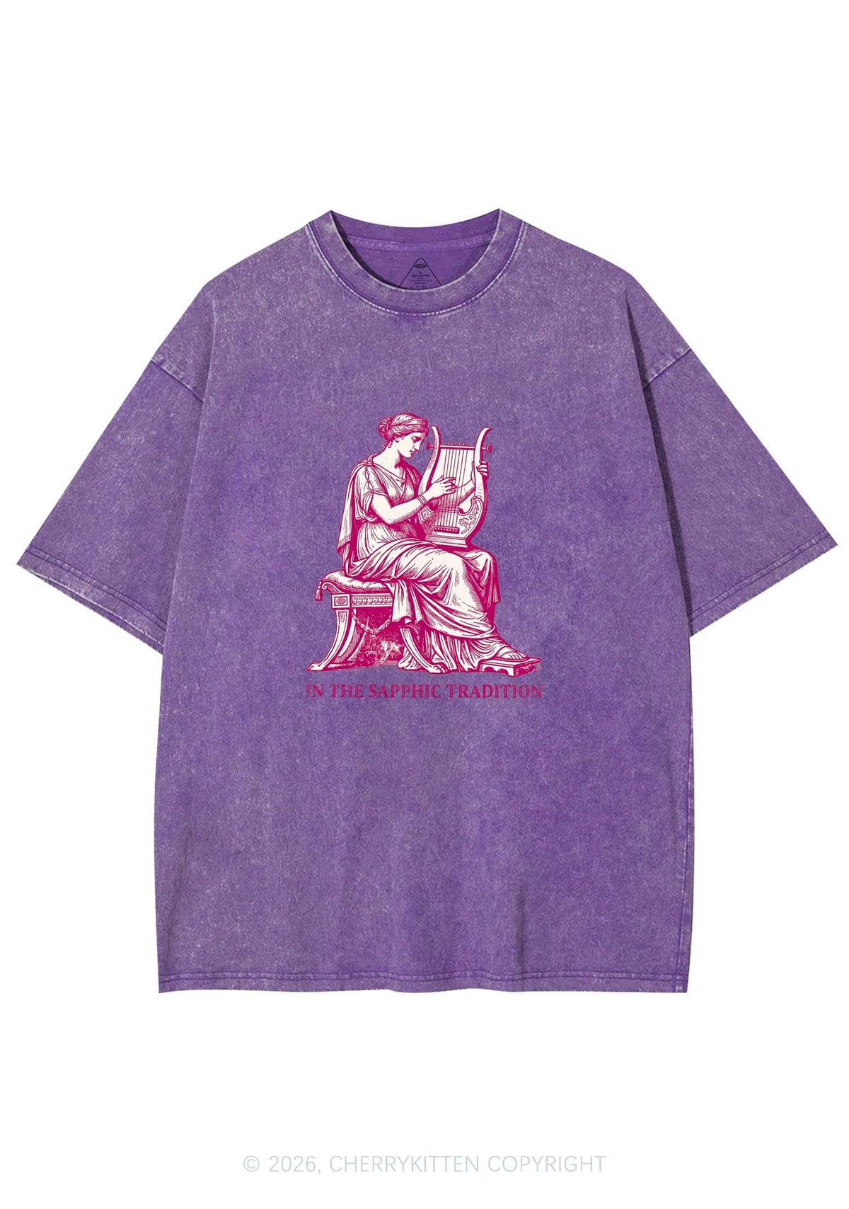 In The Sapphic Tradition Pride Y2K Shirts Washed Tee Cherrykitten
