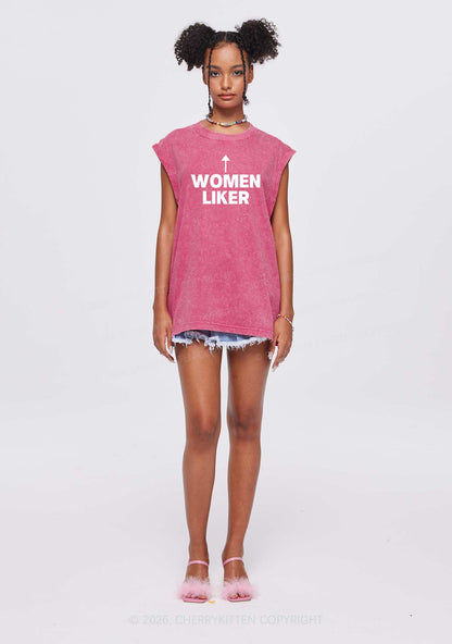 Women Liker Pride Y2K Washed Muscle Tank Cherrykitten