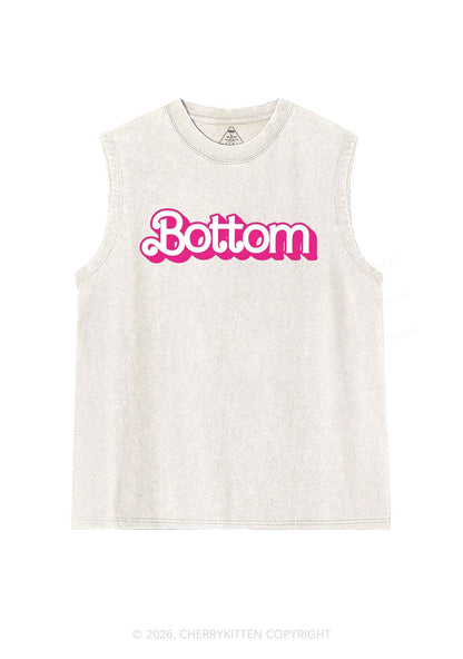 Pink Bottom Pride Y2K Washed Muscle Tank Cherrykitten